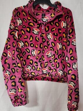 Paul frank monkey plush sweatshirt junior size medium